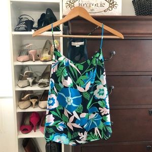 LOFT Small Petite Floral Racerback Top